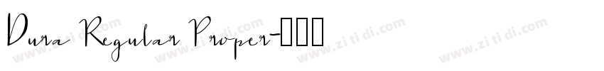 Dura Regular Proper字体转换